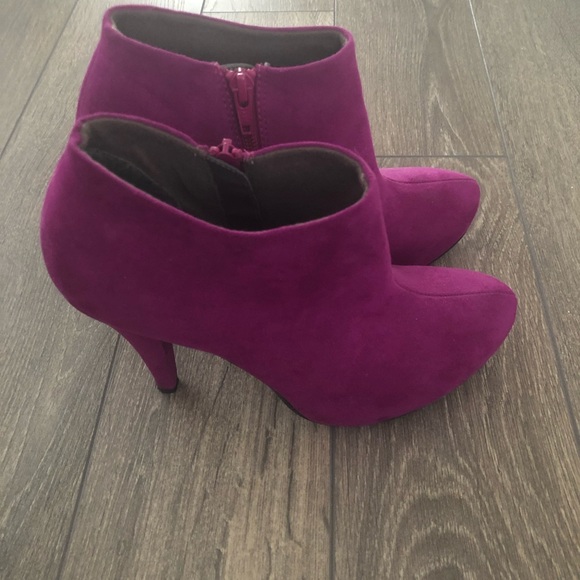 Call It Spring Shoes - Pink/purple ankle boot.